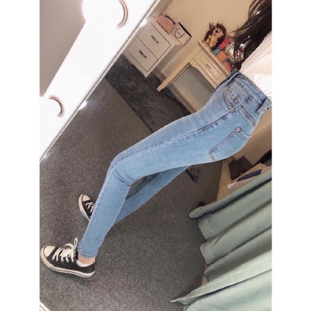 Quần Jeans Skinny Trơn Báic Dáng Dài MG VNXK Móm Store