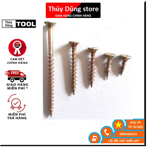 Vít vàng bắn gỗ, vít bắn gỗ vàng (100g)- nhiều kích thước dễ dàng lựa chọn - chuyên dùng bắn gỗ, vặn gỗ
