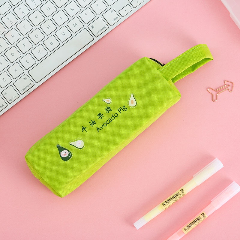 Túi Đựng Bút Chì Di Động Họa Tiết Trái Cây Hoạt Hình Tươi Mới Đơn Giản Nhỏ Gọn Cho Học Sinh Ốp