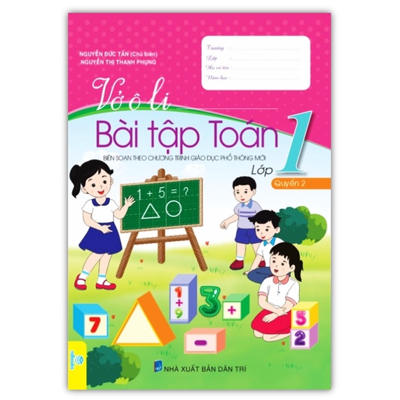 Sách - Vở ô li Bài tập toán lớp 1 quyển 2 (Biên soạn theo chương trình giáo dục phổ thông mới)