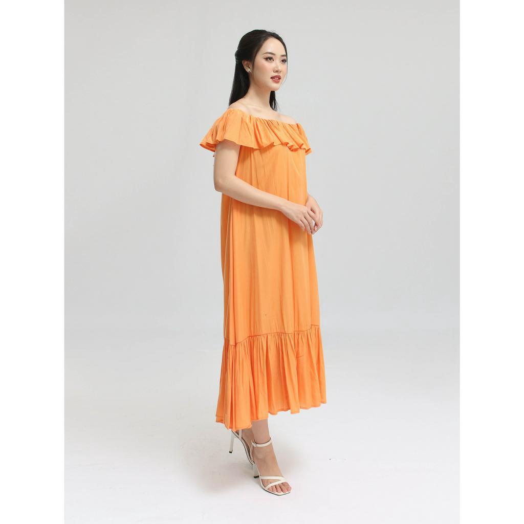 Váy maxi nữ VIỆTBROTHERS trễ vai cổ bèo 231VHU24