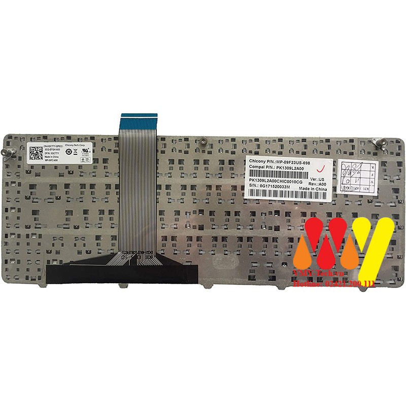 Bàn Phím Laptop Dell Inspiron 11Z 1110 P03T 11Z Mini 1110 0GCT7Y GCT7Y NEW 100%