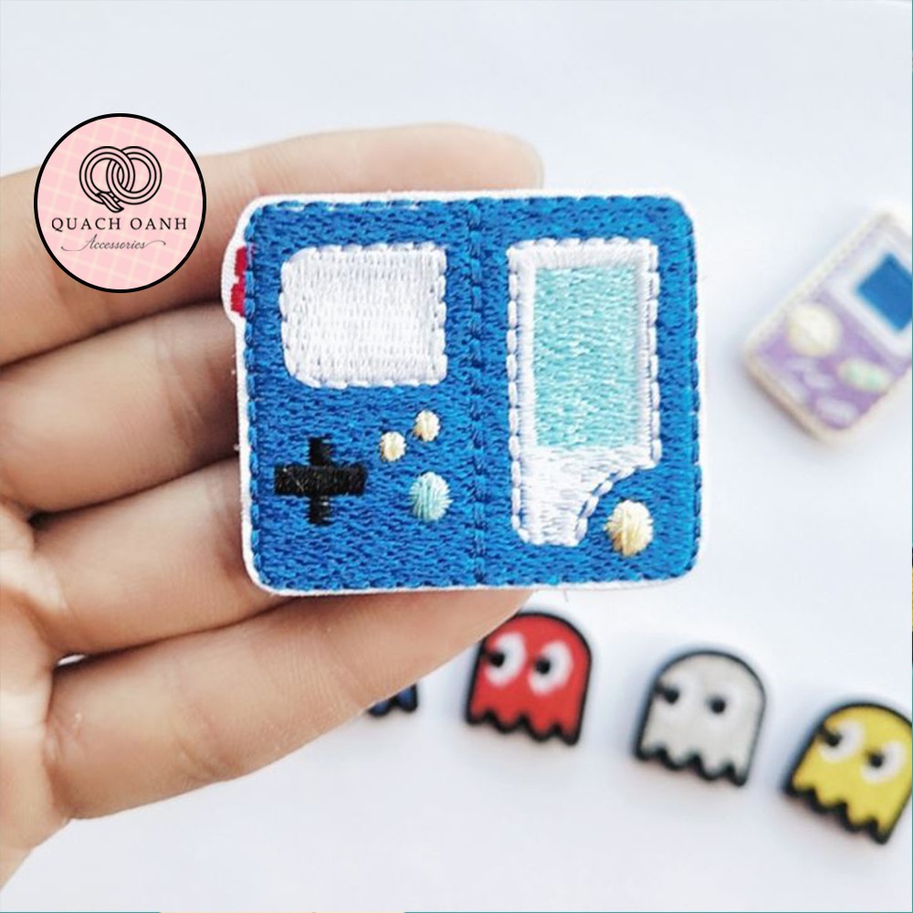 Sticker nhãn dán vải thêu hình trò chơi điện tử tự dính trang trí sổ, vở, mũ bảo hiểm - ST35