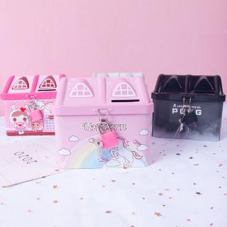 Ống Heo Đựng Tiền Tiết Kiệm Hình Mèo Hoạt Hình Sáng Tạo Chống Rơi Cho Bé