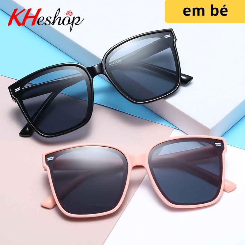 [Đẹp Nhất Thế Giới] Kính Râm Trẻ Em form vuông bầu, tròng  2 lớp siêu bền tạo độ tương phản mã Y8837