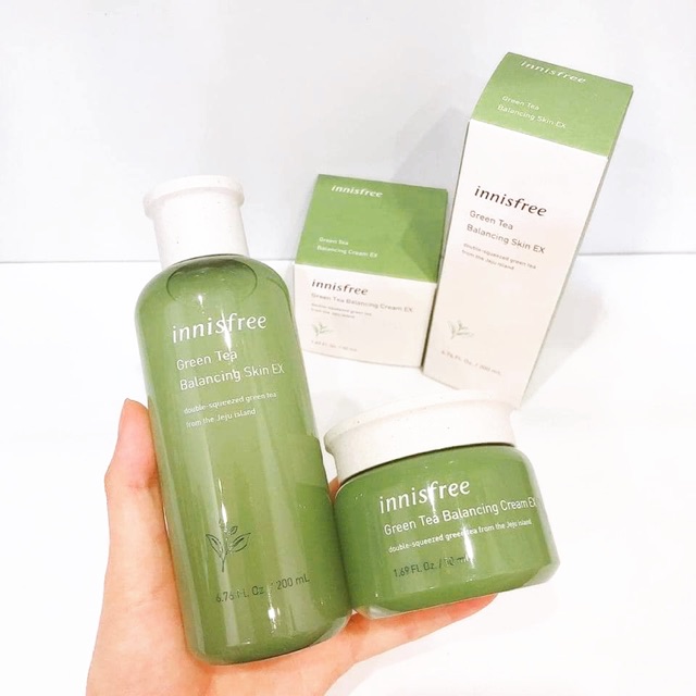 COMBO SET KEM DƯỠNG VÀ TONER TRÀ XANH INNISFREE