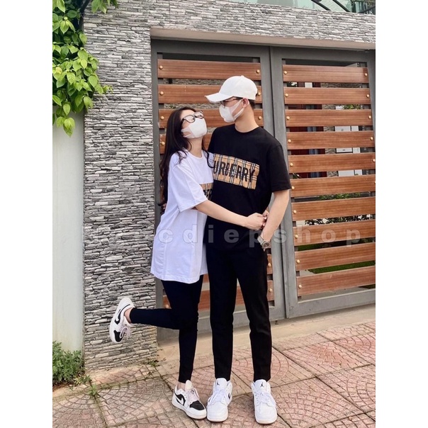 Áo thun cotton áo phông  form rộngđôi nam nữ bunberry siêu hot. Mặc đơn đối đẹp. Hàng in siêu to đẹp