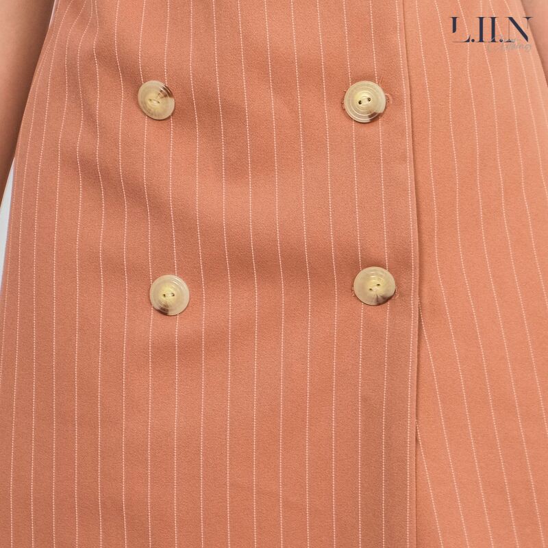 Áo gile nữ LINBI đủ size, màu nâu kèm đai phong cách hàn quốc, cá tính V5159 | BigBuy360 - bigbuy360.vn