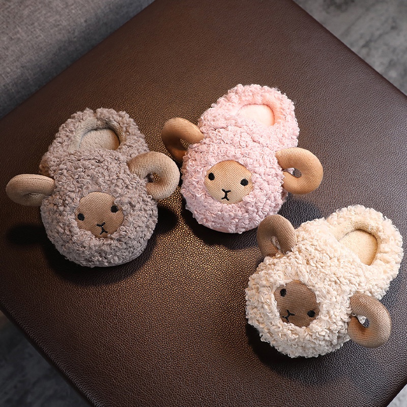 Dép ấm đi trong nhà Dép bông đi trong nhà hình cừu dễ thương cho bé dép bông dép đi trong nhà dép bông đi trong nhà