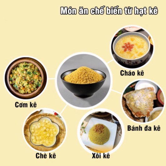 Hạt Kê Nếp Vàng Đã Tách Vỏ Cho Bé Ăn Dặm Bao Dẻo Nấu Bánh Kê Chè Kê Cháo Kê 500G Đặc Sản Nghệ An