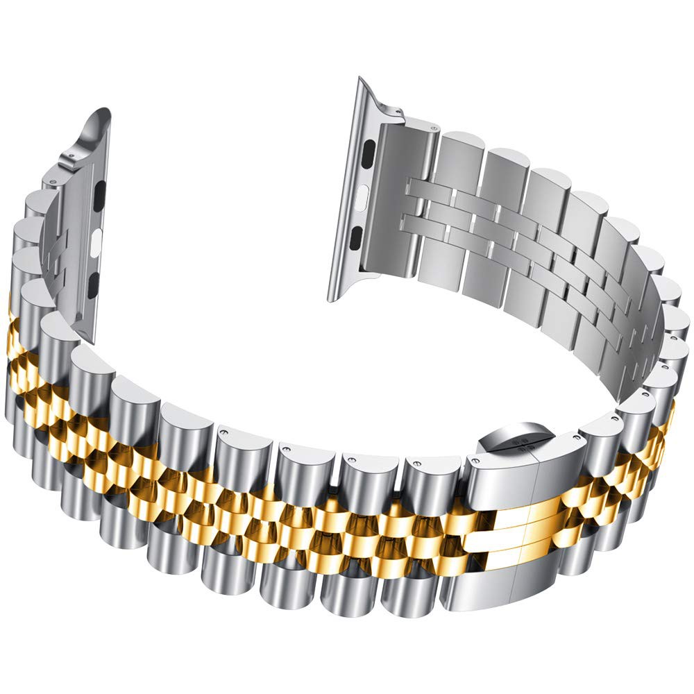 Dây đeo bằng thép không gỉ 41mm 45mm 38mm 40mm 42mm 44mm cho đồng hồ iWatch 7/SE/6/5/4/3/2/1