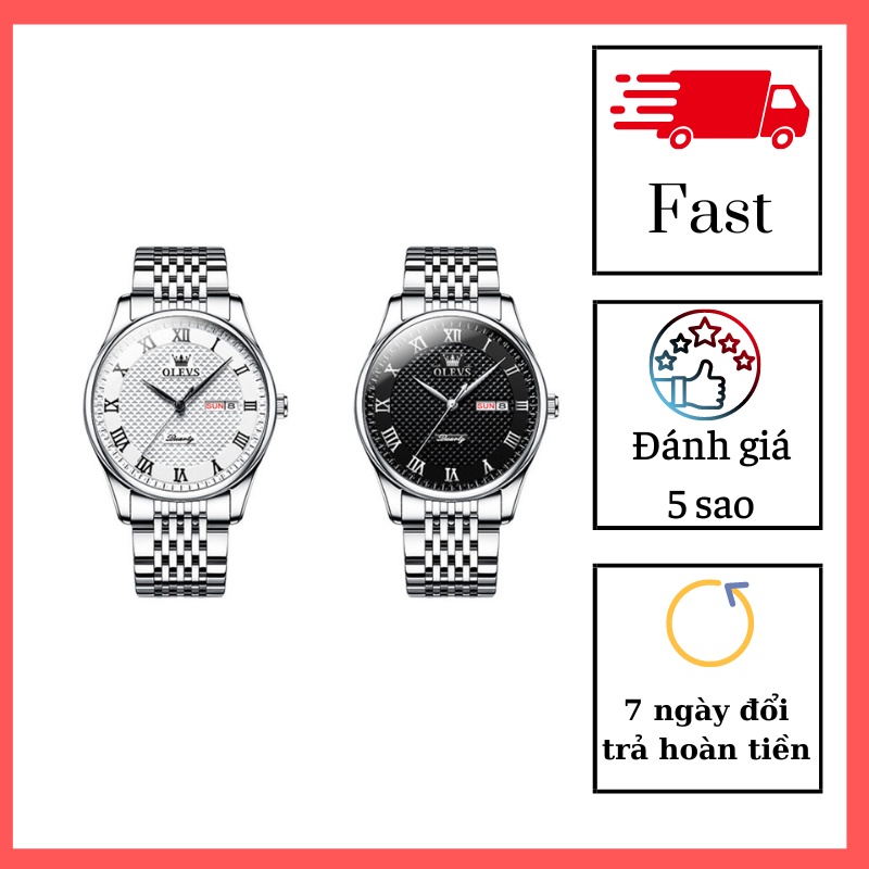 Đồng hồ nam dáng vitagen, đồng hồ thời trang vỏ hợp kim, đồng hồ chính hãng Olevs thiết kế đẹp