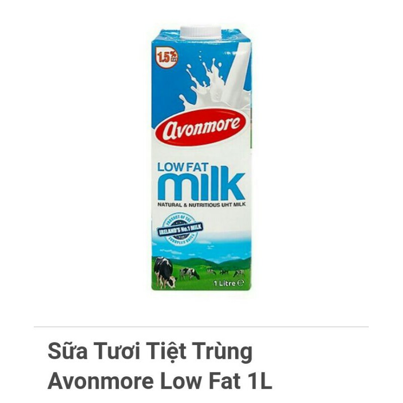 Sữa tươi tiệt trùng Avonmore Low Fat 1L