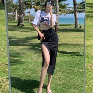 Chân váy bò xẻ tà có bigsize có sẵn