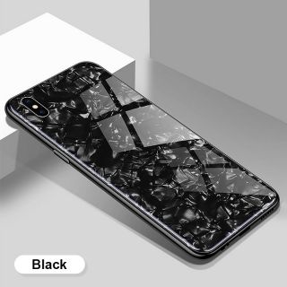 Ốp Lưng Kính Cường Lực Vân Cẩm Thạch Cho Iphone