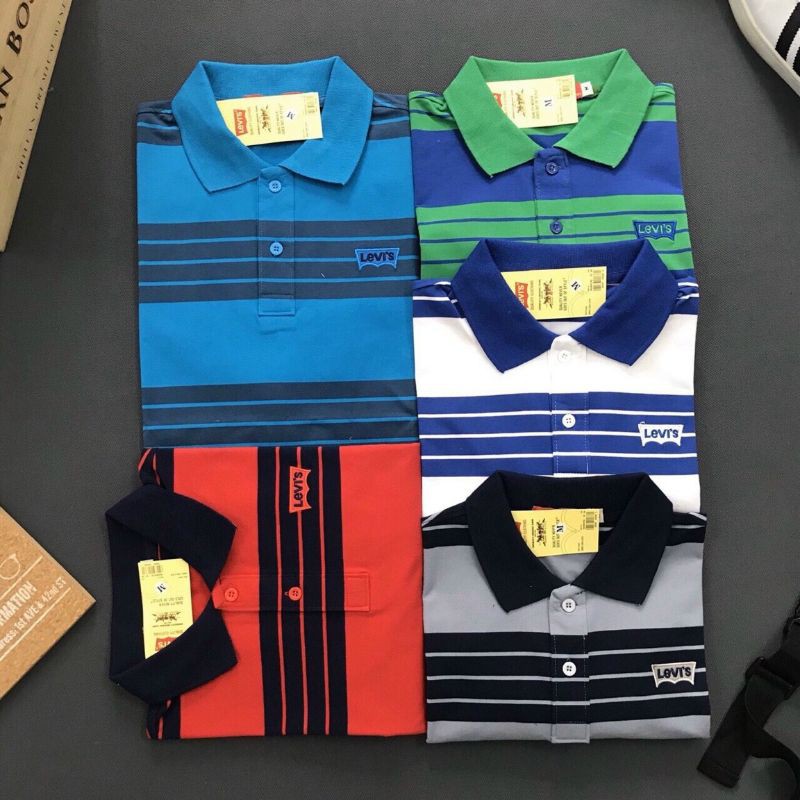 Áo thun cotton sọc cao cấp Levis