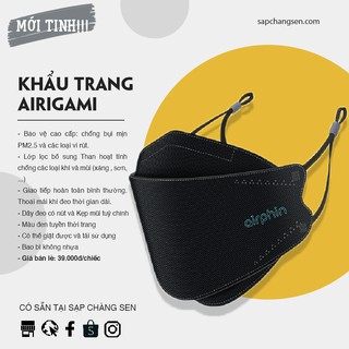 Khẩu trang Airigami N95 than hoạt tính, chống ô nhiễm, bụi mịn PM 2.5