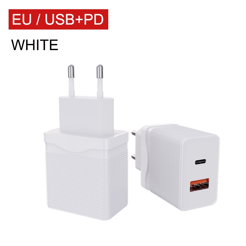 Bộ Sạc Usb Pd 20w Qc 3.0 Phích Cắm Eu Us Cho Iphone YKZ