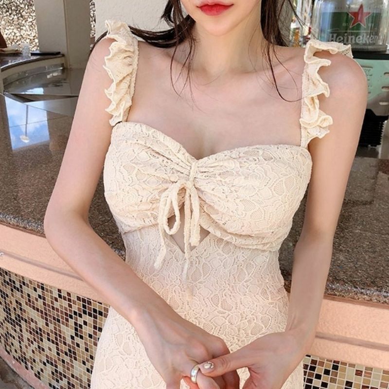 Set đồ bơi trắng ngọt ngào liền thân | BigBuy360 - bigbuy360.vn