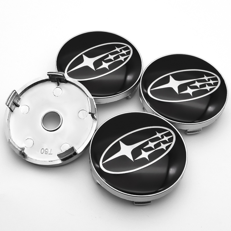 Set 4 Nắp Đậy Trục Bánh Xe Hơi subaru forester impreza wrx levorg brz legacy xv 60mm