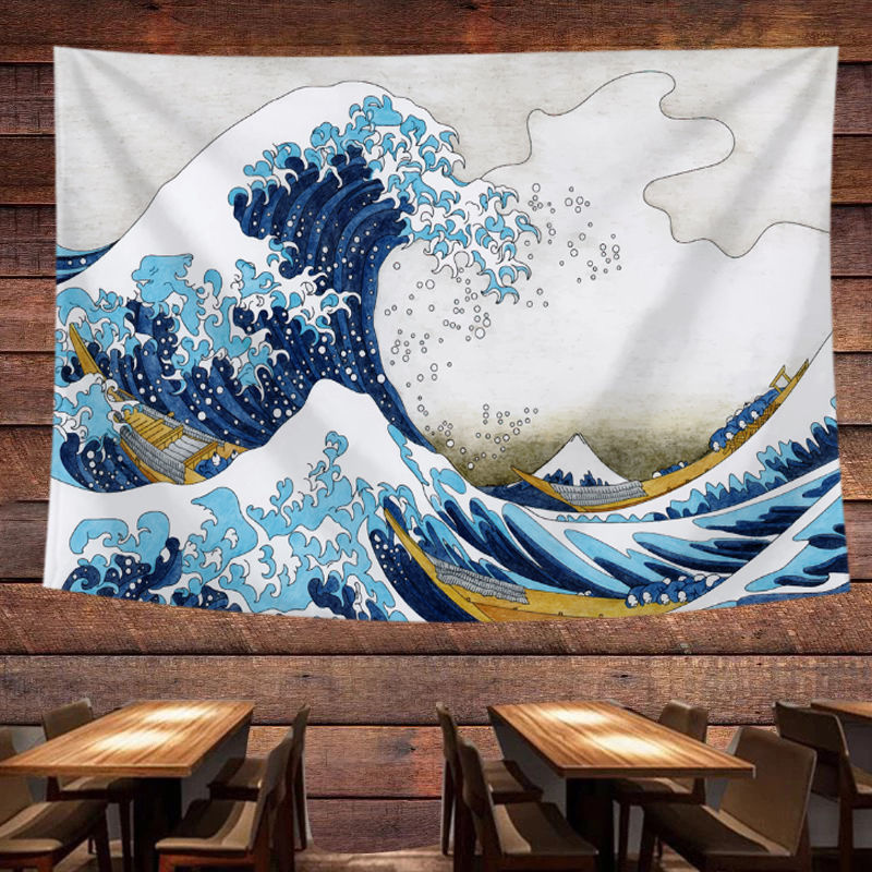 Tranh vải treo tường phong cách Ukiyo-e Nhật Bản 150*130cm