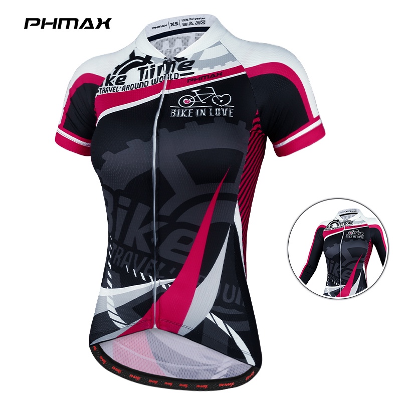 PHMAX Đi xe đạp Jersey Nữ Dài tay Tay ngắn Xe đạp Đường bộ Xe đạp leo núi Áo thể thao