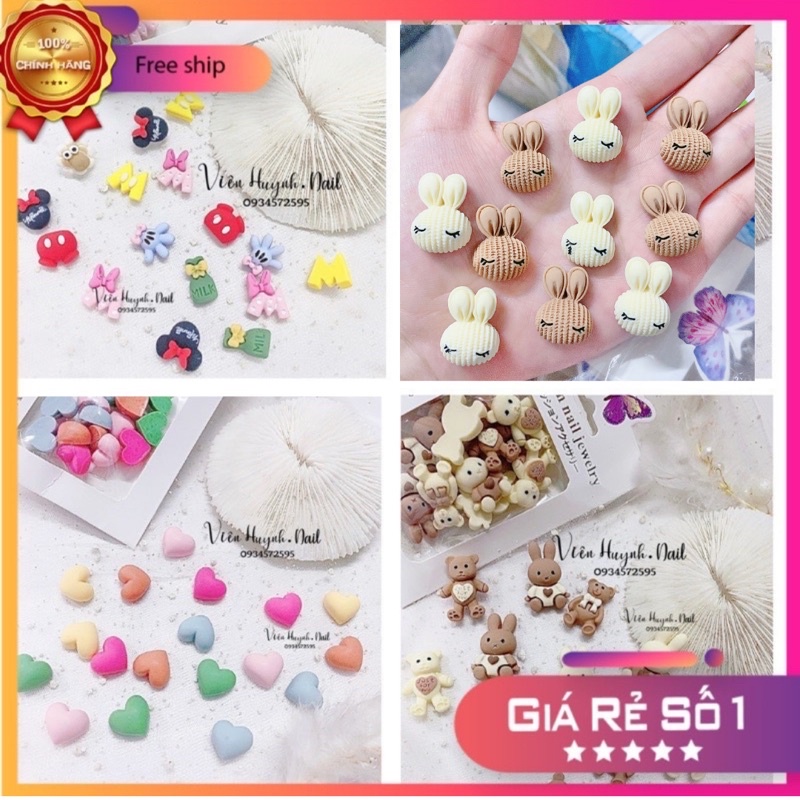 Túi charm nail, phụ kiện trang trí móng