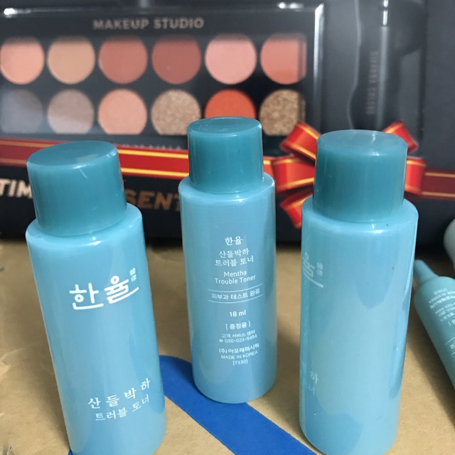 Nước hoa hồng dùng thử bạc hà Hanyul MENTHA TROUBLE TONER Sample 18ml