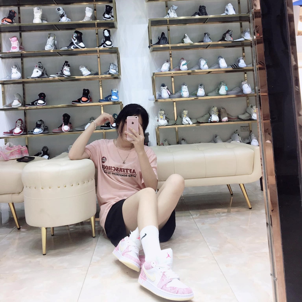 [kem-store] giày JD hồng trắng vẩy sơn, giày thể thao jordan paint drip nữ thấp cổ nữ siêu hot 2021 | BigBuy360 - bigbuy360.vn