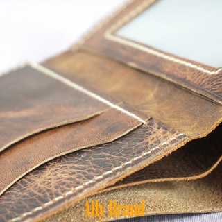 Ví Da Nam Ally Brand Da Bò Pullup Wax Handmade