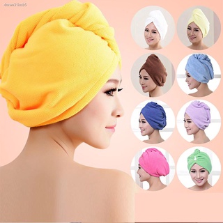 Đồ dùng phòng tắm✷♞Sợi nhỏ Bao bì Sấy tóc Sau khi tắm Khăn tắm Nữ Cô gái Khăn khô Nhanh chóng Mũ Mũ Khăn trùm đầu Dụng c