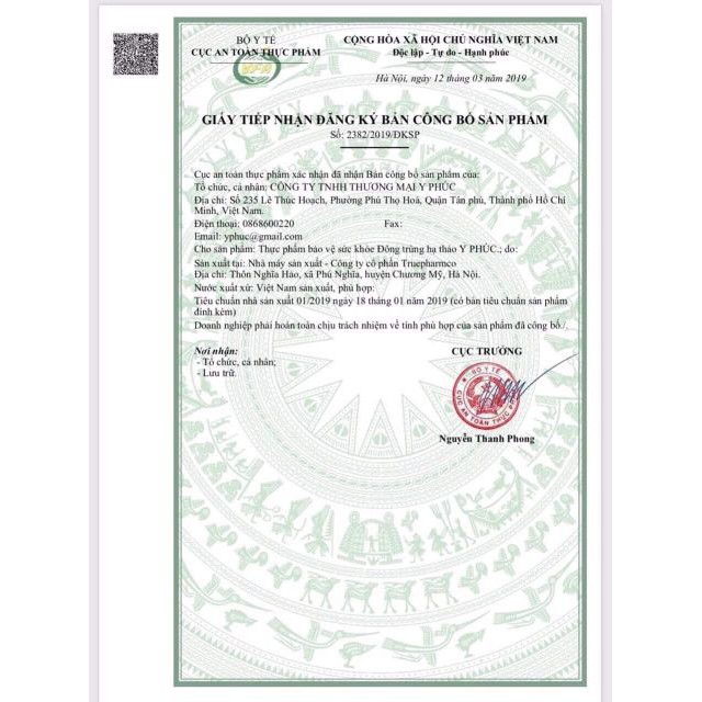Đông Trùng Hạ Thảo Y Phúc- giúp ăn ngon, ngủ tốt, bồi bổ khí huyết, phục hồi sức khoẻ