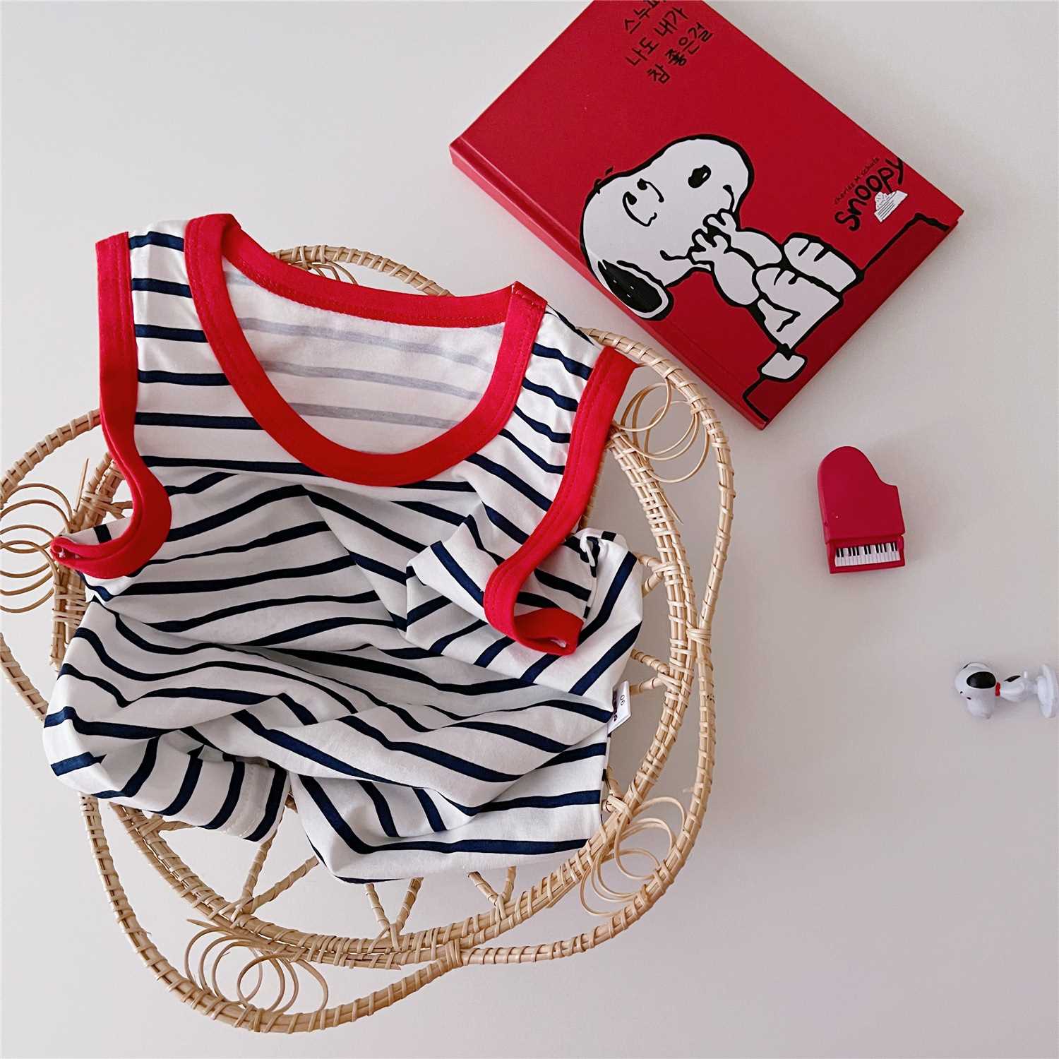 Girls' halter vests from stock❉Children's cotton vest new summer sleeveless vest thin Korean boys' and girls' treasure breathable cartoon suspender top