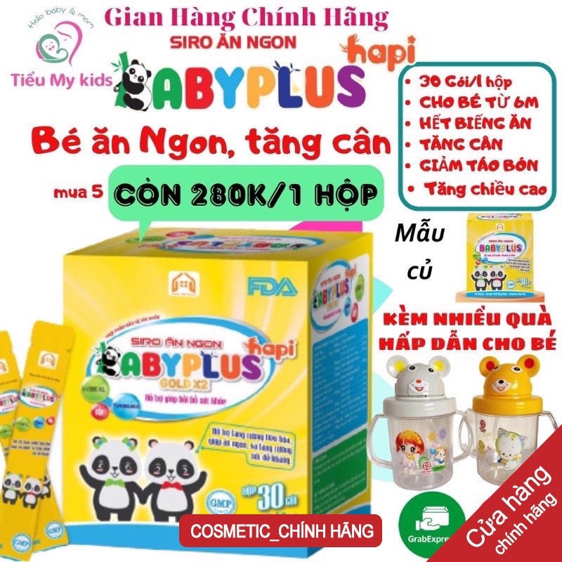 Siro BABYPLUS [MUA 1 TẶNG 2] Siro Ăn Ngon Baby Plus, Giúp Bé Tăng Cân, Tiêu Hoá Tốt, Tăng Cường Đề Kháng, Hết Táo Bón