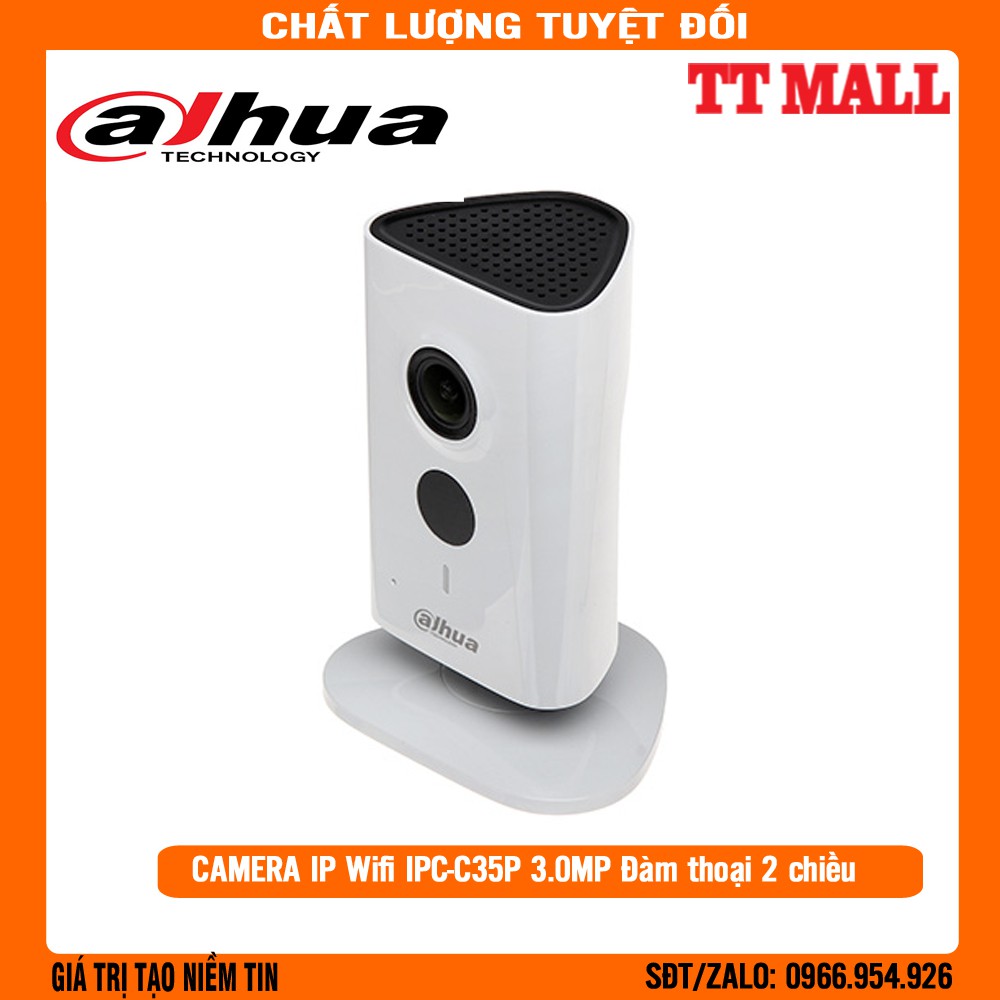 Camera IP Wifi Dahua IPC-C35P 3.0 Megapixel Đàm thoại 2 chiều - Tặng kèm thẻ nhớ tùy chọn