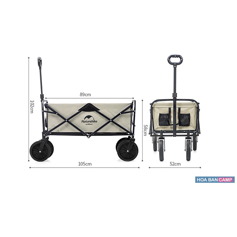 Xe Kéo Dã Ngoại Gấp Gọn NatureHike NH19PJ001 | 90L
