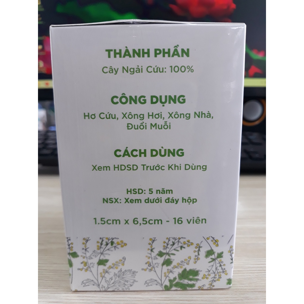 NHANG CỨU NGẢI TCS 1.5 x 6.5CM, HỘP 16 VIÊN