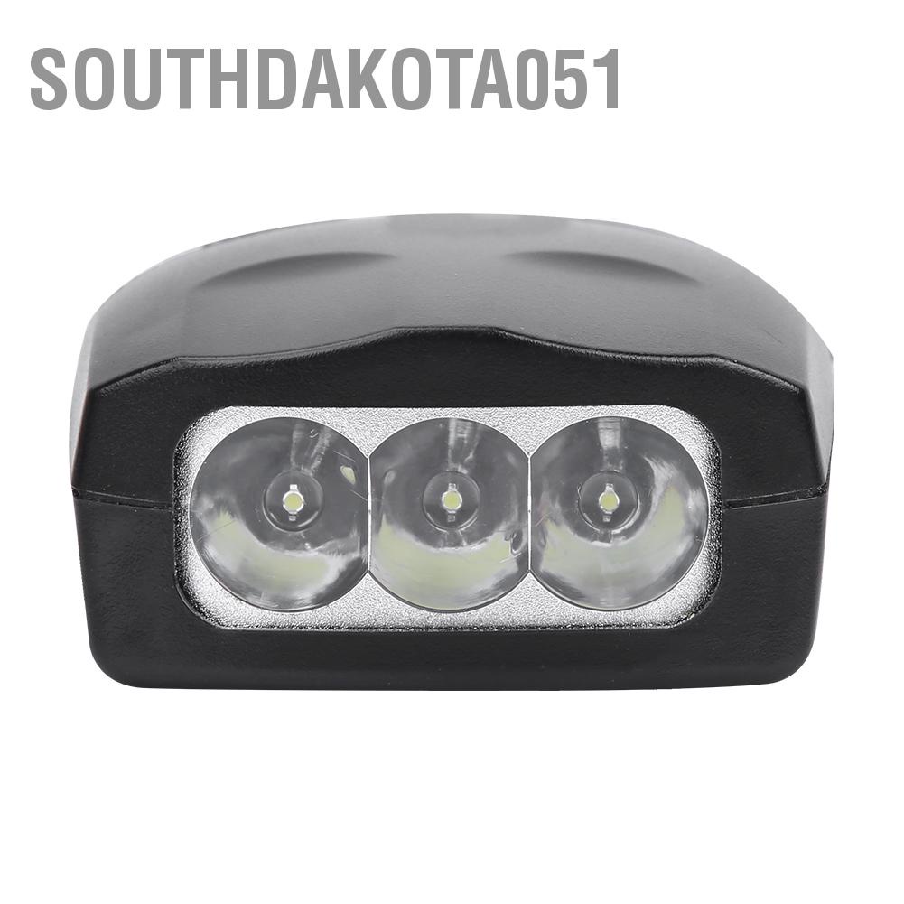 Hàng Sẵn Đèn LED gắn tay cầm xe đạp 3 bóng chống thấm nước có còi dễ mang theo khi đi ra ngoài Đèn xe đạp thể thao siêu sáng led chống nước có còi【Southdakota051】