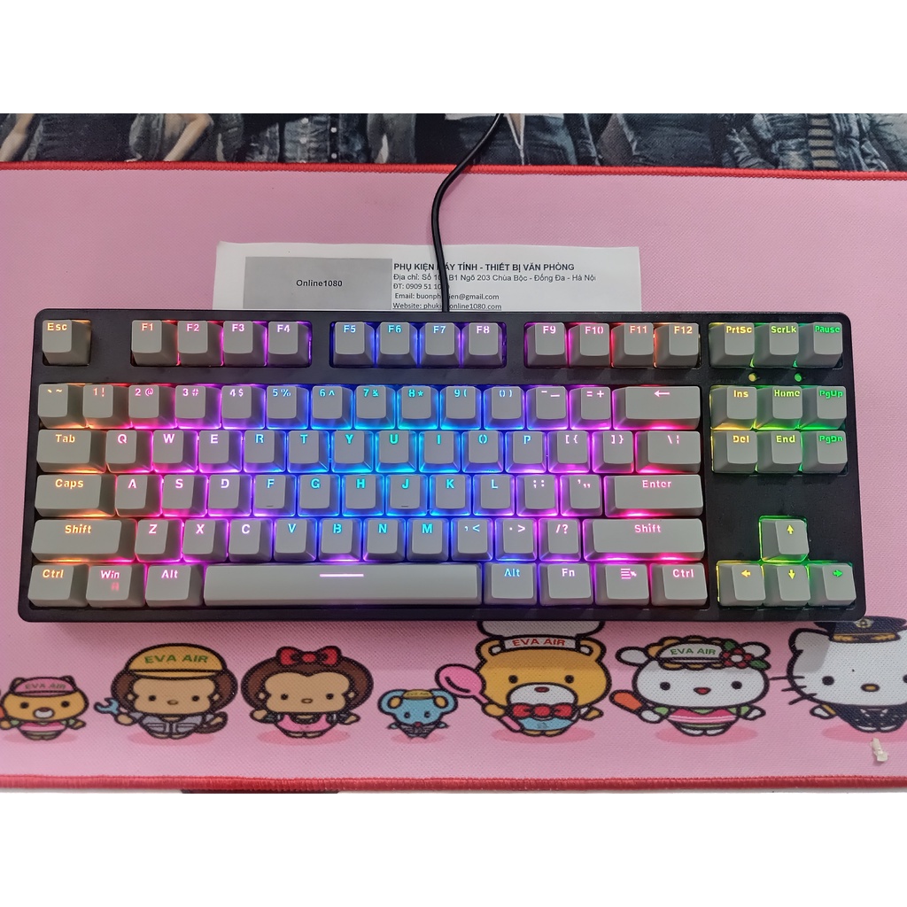 Bàn Phím cơ Edra Ek387L, huano switch, 2 phiên bản là EK387L Rainbow và Ek387L RGB, bảo hành 24 tháng