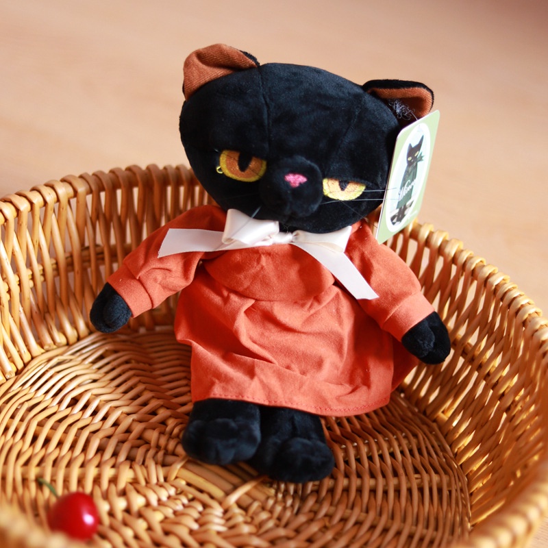 Gấu Bông Mèo Đen Gắt Gỏng Hãng Nici 20cm, Hãng Nici Búp Bê Thú Nhồi Bông Thương hiệu NICI Quà Sinh Nhật