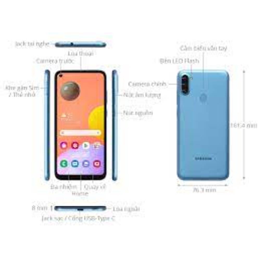 điện thoại Samsung Galaxy A11 2sim ram 3G rom 32G, Chính Hãng, Màn hình: PLS TFT LCD6.4&quot;HD+
