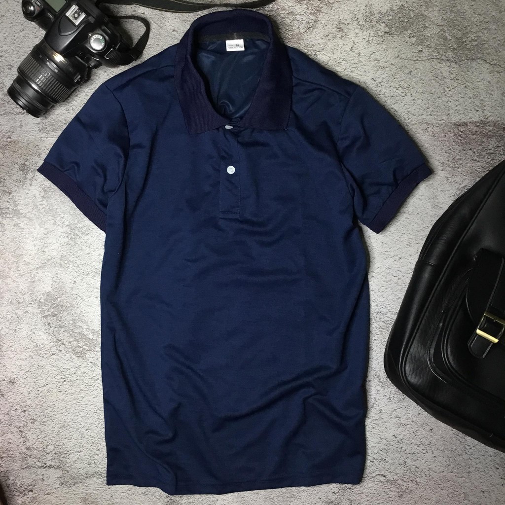 Áo thun cổ trụ trơn cotton gai  mặc mát ,giá rẻ,chất lượng