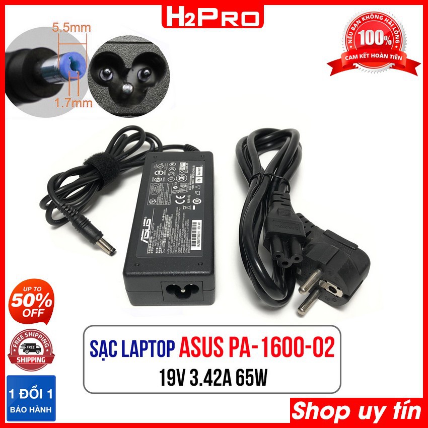 Cục sạc laptop ASUS 19V 3.42A PA-1600-02 H2Pro, Dây nguồn máy tính hàng chính hãng