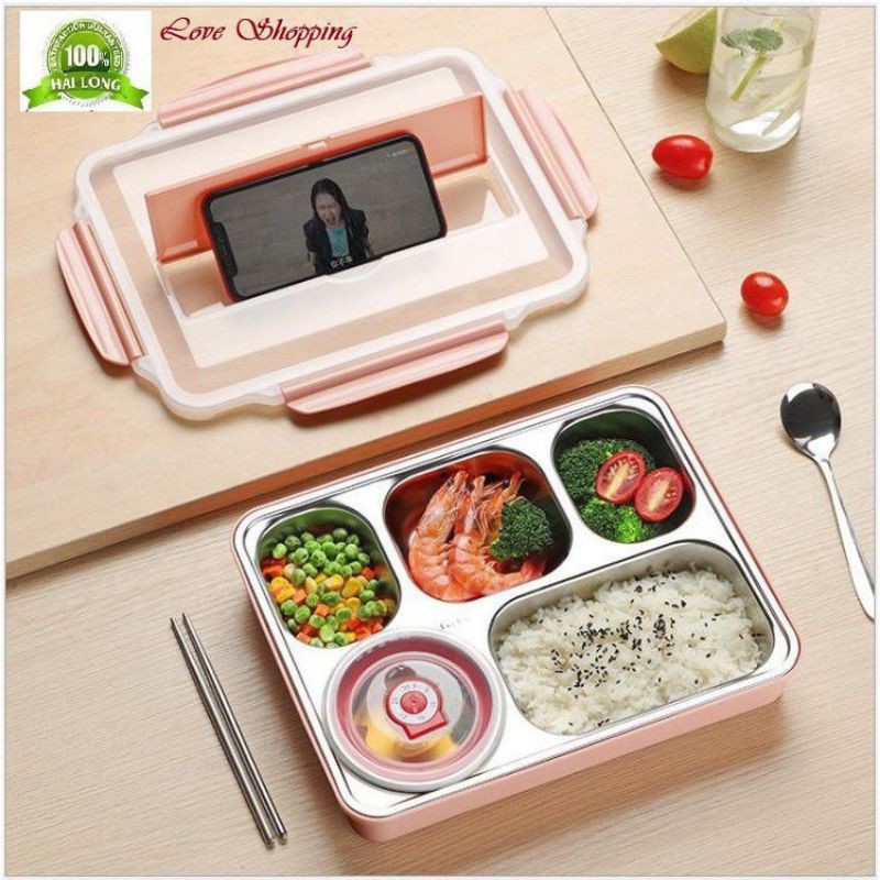 HỘP CƠM INOX 5 NGĂN CÓ NẮP ĐẬY LUNCH BOX