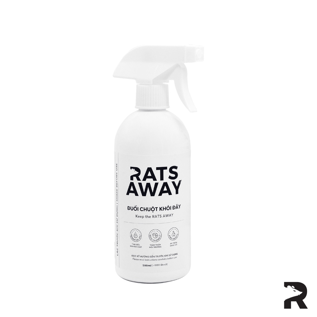 Combo đuổi chuột: Chai xịt + Túi treo RATS AWAY