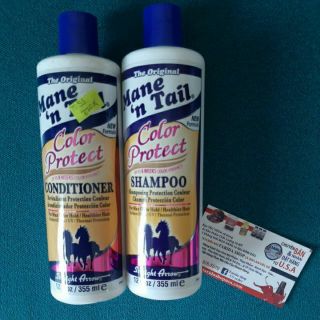 DẦU GỘI / XÃ CHO TÓC DẦU  GIỮ MÀU TÓC NHUỘM  HIỆU CON NGỰA - Mane'n Tail Color Protect Shampoo355ml