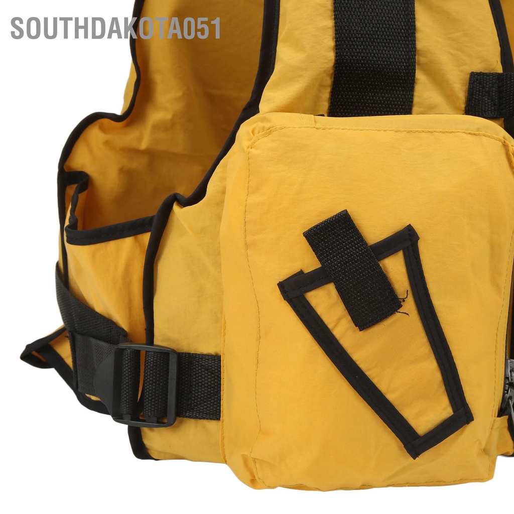 [Hàng HOT] Áo vest Câu cá Ngoài trời với nhiều túi Màu vàng cho nam nữ【Southdakota051】