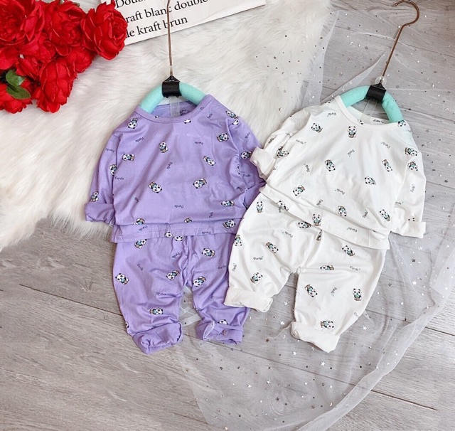 BỘ THUN LẠNH PEEKABOO CẠP CAO HOẠ TIẾT GẤU TRÚC