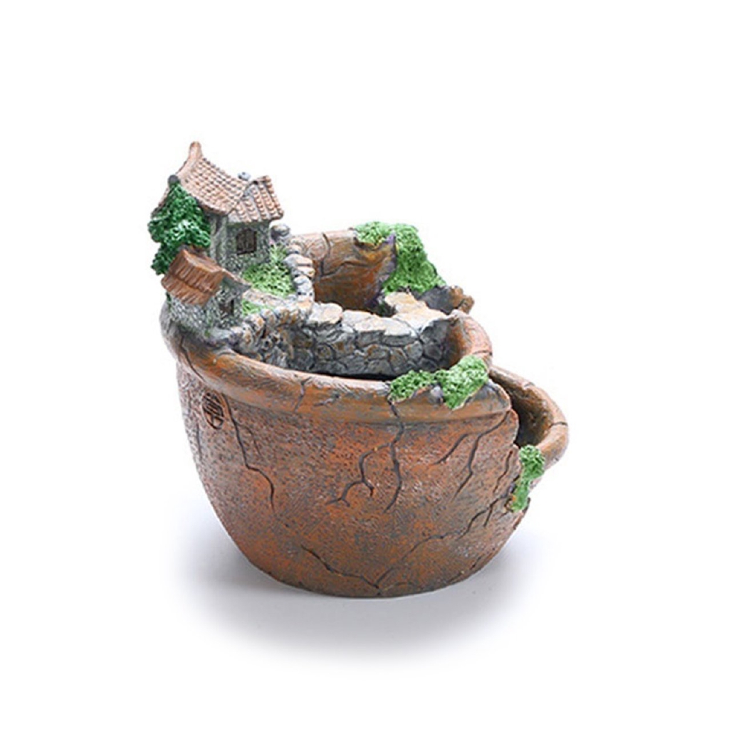 Chậu trồng cây sen đá bằng chất liệu nhựa resin kiểu dáng cổ điển dễ thương