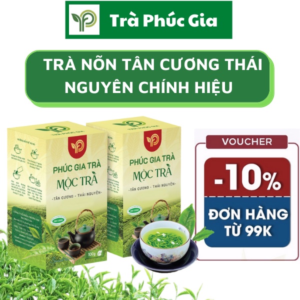 Trà xanh tân cương thái nguyên, Phúc Gia Mộc Trà gói 100gram/ 200gram/ 500gram